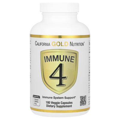 Immune 4, תמיכה במערכת החיסון, 180 כמוסות צמחיות