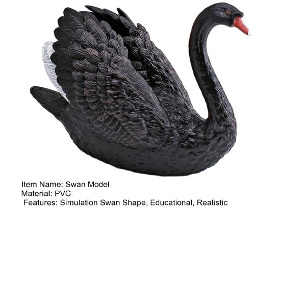 Simulation Swan Model White Swan Figurine Miniature Farm Animal Educational Toy Realistic Poultry Decoration Ornament