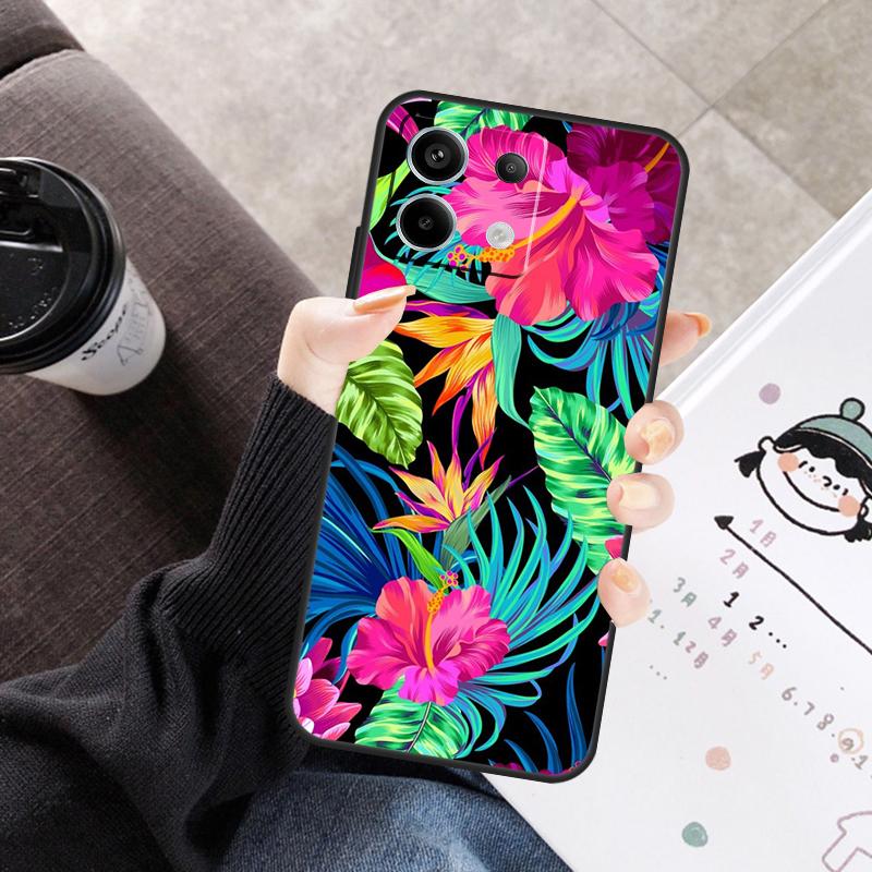 Tropical aloha Hibiscus  pattern Cover For Xiaomi Redmi Note 14 13 10 11 12 15 Pro Plus Case For Redmi 15 15C 14C 10C 12C 13C