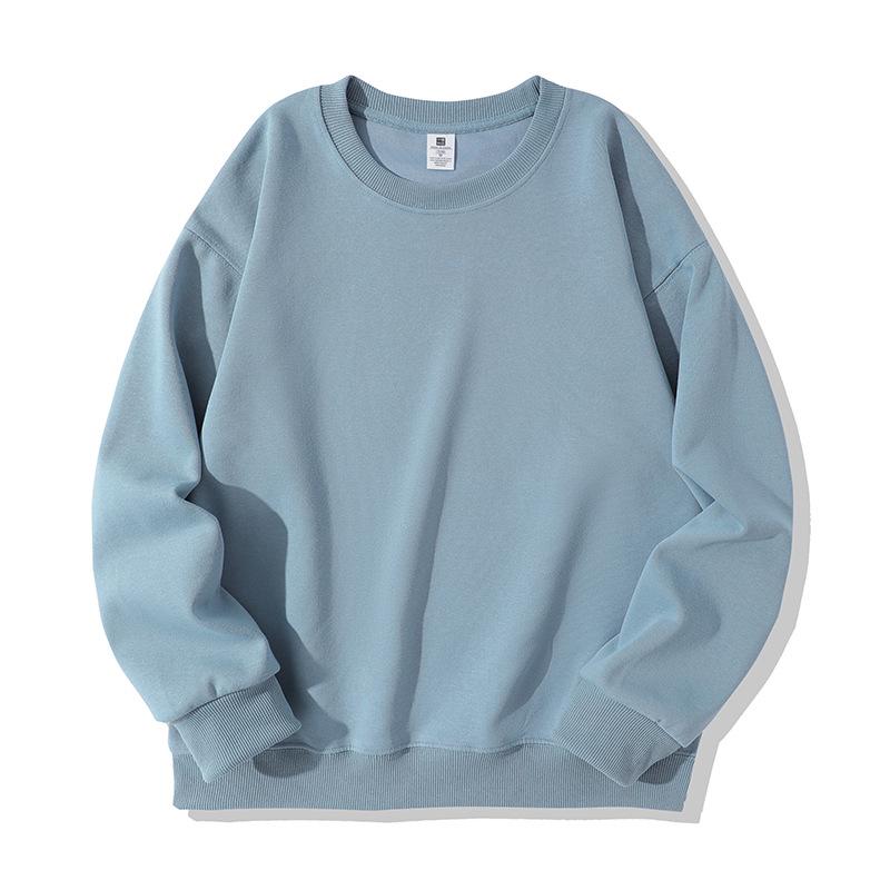 2026 Autumn Unisex 300g Cotton Round Neck Drop Shoulder Sweatshirt - Loose, Comfortable, and Skin-Friendly