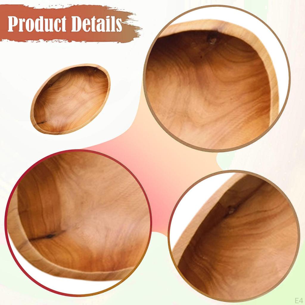 Fruit Tray Wooden Serving Dried Plate Platter Food Dish Crafted From Sturdy