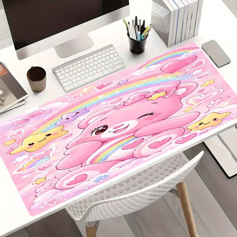Bear Theme Mouse Pad, Non Slip Rubber Base, Multifunctional Office & Home Decor, Perfect for Workspace Personalization.