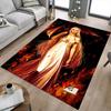 1pc Fire and Blood Office Carpet Chair Mats, Home Decor Mat Fantasy Theme Mat Durable Mat, Dragon Decor,Suitable for Fantasy Theme Lovers