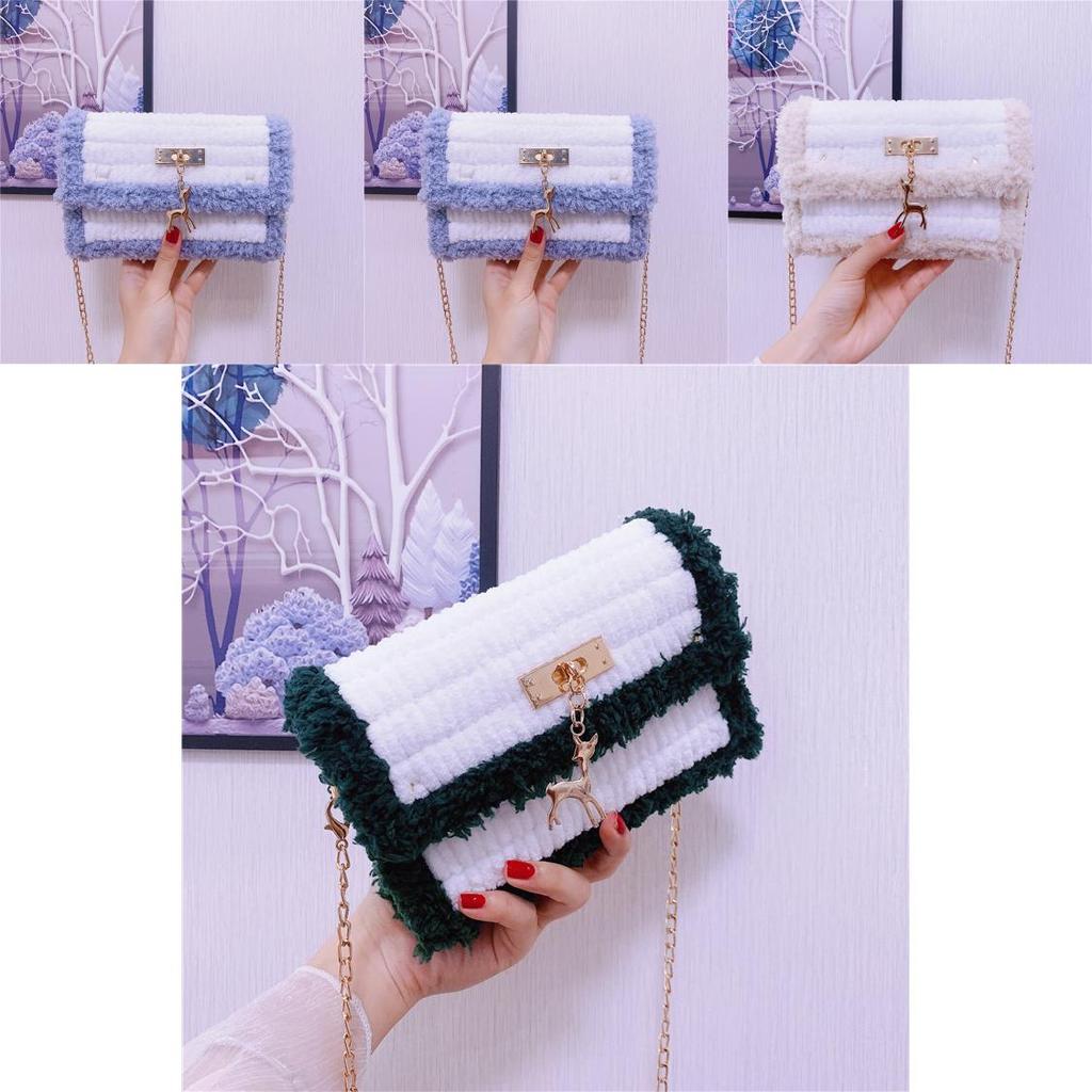 Handwoven Bag Diy Ice Grid Mesh Yarn Material Kit For Women Style
