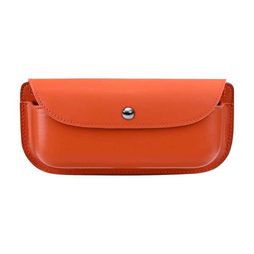 Easy To Install Sunshade Storage Bag Space Saving Sun Visor Pocket Interior Accessories Leather Orange