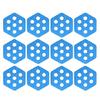 12lots Hexagonal Clear Surfs Tractions Pad Semi Clear Deck Pad for Surfboards Crafts Surfing Accessories