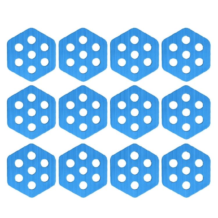 12lots Hexagonal Clear Surfs Tractions Pad Semi Clear Deck Pad for Surfboards Crafts Surfing Accessories