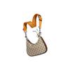 Gucci Attache Palladium Hardware Canvas Leather Trim Dumpling Bag Women Handbags 699409-96GRN-4091