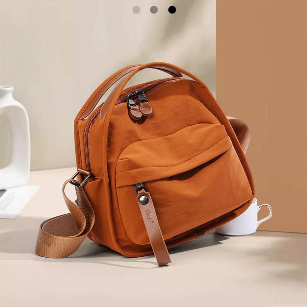 Wasserdichte Damen Umhängetasche Unifarbene Leichte Einzel-Schultertasche Große Kapazität Handtasche Studentin