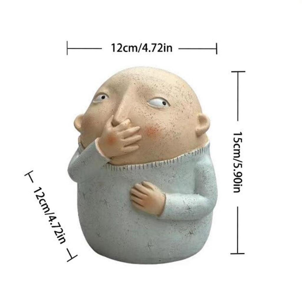 Vulgar Figurine Bathroom Decoration Creative Weird Decor Modern Art Statue Kitschy Figurine Holding Nose Bathroom Statue