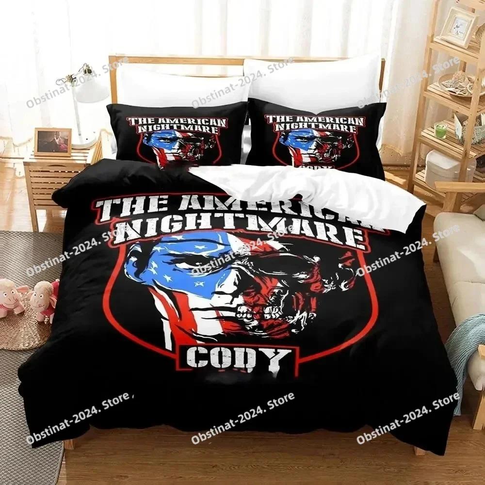 Cody Rhodes American Nightmare Bedding Set Printed Bed Set With Pillowcase Duvet Cover Soft Single Double Queen Super King Size