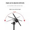 Round Metal Desktop Camera and Phone Stand with 1/4 Interface for Live Broadcast and Fill Light