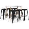 Day and Night - Day and Night Black and White 7-Piece Bar Furniture Set