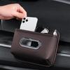 Tissue Box For Car Leather Adhesive Organizer Napkin Holder For Car For Seat Back Armrest Console Sun Visor SUV Truck Home