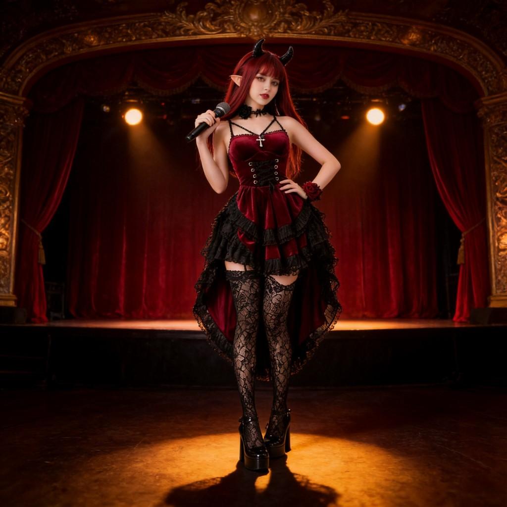 Rochie Gotică de Halloween Pentru Femei Cu Tematică de Vampir Costum din Poliester Pentru Spectacole pe Scenă