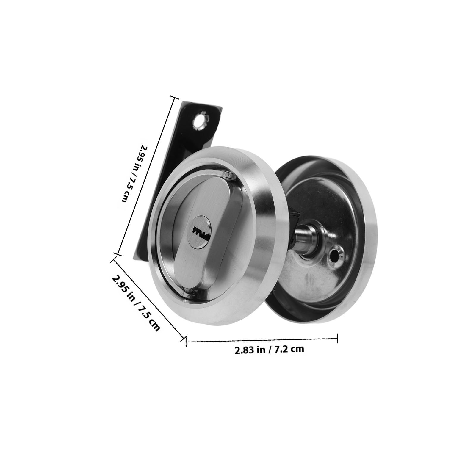 

Invisible Door Lock Stainless Steel Universal Fit for Home Office Bedroom Bathroom Easy Install Hidden Door Lock Mechanism серебряный