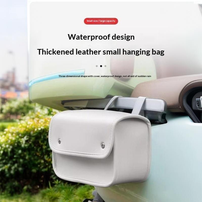 Waterproof PU Leather Electric Bike Hanging Bag Large Capacity Universal for Motorcycle Cycling Commuting Travel