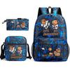 3-teiliges Schulrucksack-Set für Schüler Große Kapazität Oxford-Stoff Schultasche mit Schultergurt und Federmäppchen