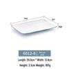 Melamine Rectangular Imitation Porcelain Plate for Hot Pot, Sushi, BBQ & Hotel Tableware.