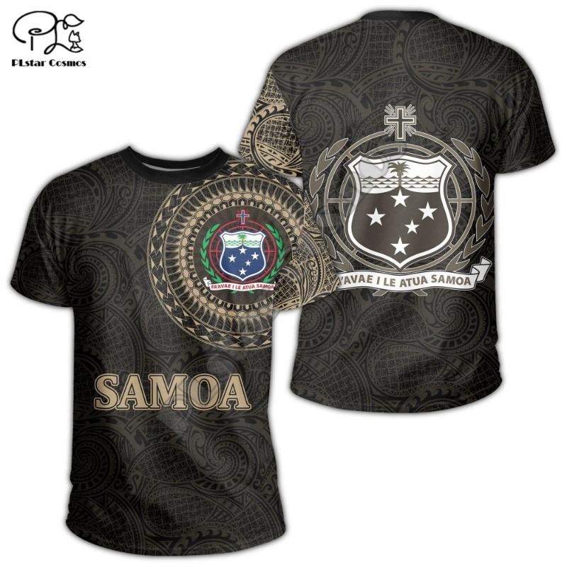 Polynesian 3D Printing Vintage Polynesian Island Samoa Tattoo Tribal Flag Men
