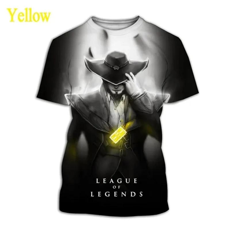 

New Dark Style 3D Men s Printed T-shirt Game League Of Legends T-shirt Yasuo Gavin Pattern Men s Women s LOL Short Tops Tshirt S