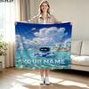 1PC ASTRO BOT Custom Name Patterned Flannel Blanket Suitable For All Seasons for Home Decor Warmth and Comfort Gifts Holiday Present