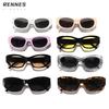 Rennes high-quality new European and American personalized retro small frame YK style contrasting color fashionable versatile sunglasses