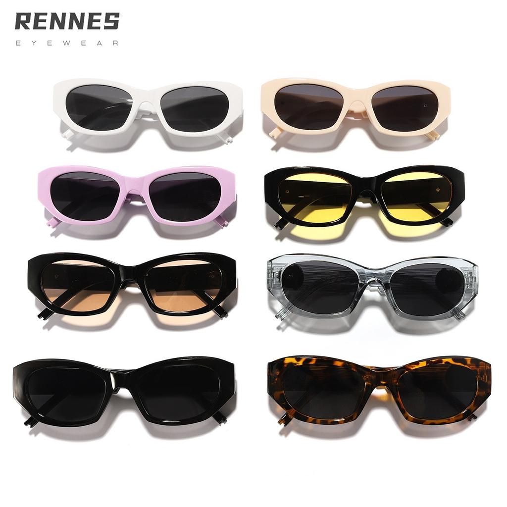 Rennes high-quality new European and American personalized retro small frame YK style contrasting color fashionable versatile sunglasses