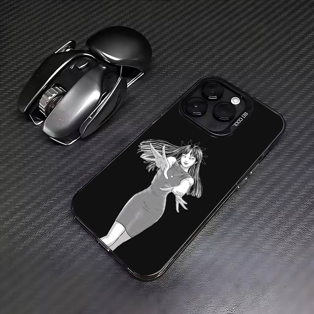HOT Comics T-Tomie Phone Case For iPhone17,16,15,14,13,12,11 Plus,Pro Max Colored Silver Plated Inside Cover