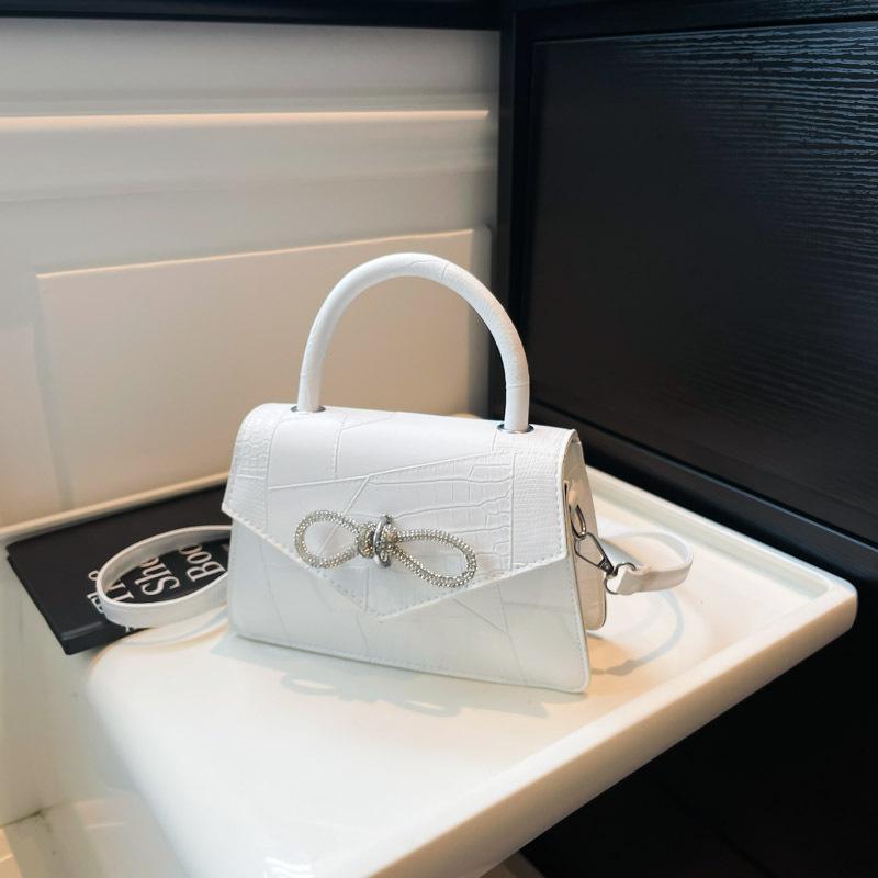 

Popular fashion bow small square bag new summer trendy casual handbag shoulder messenger bag белый