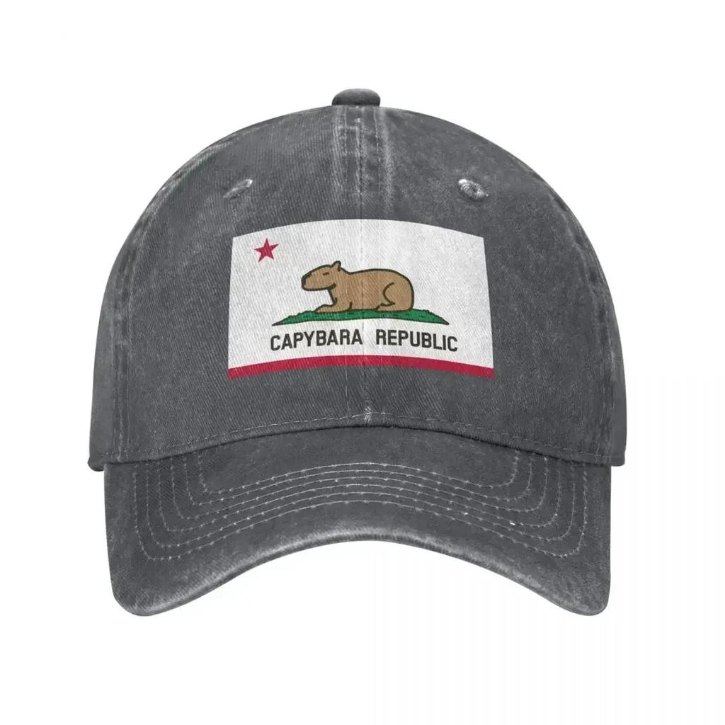 Capybara Flag relaxed land version Baseball Cap Luxury Brand Bobble Hat Christmas Hat Womens 2025 Unisexs