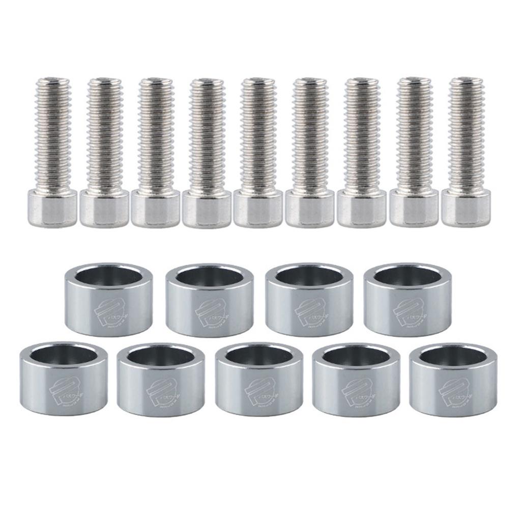 9pcs M8x1.25 Exhaust Header Manifold Cup Washers Bolts Engine Racing Exhaust Header Cup Bolts Upgrades for Honda Civic