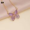Butterfly Jewelry Multi-Colored Zircon Butterfly Necklace for Women Fashionable Clavicle Chain Pendant Necklace for Women
