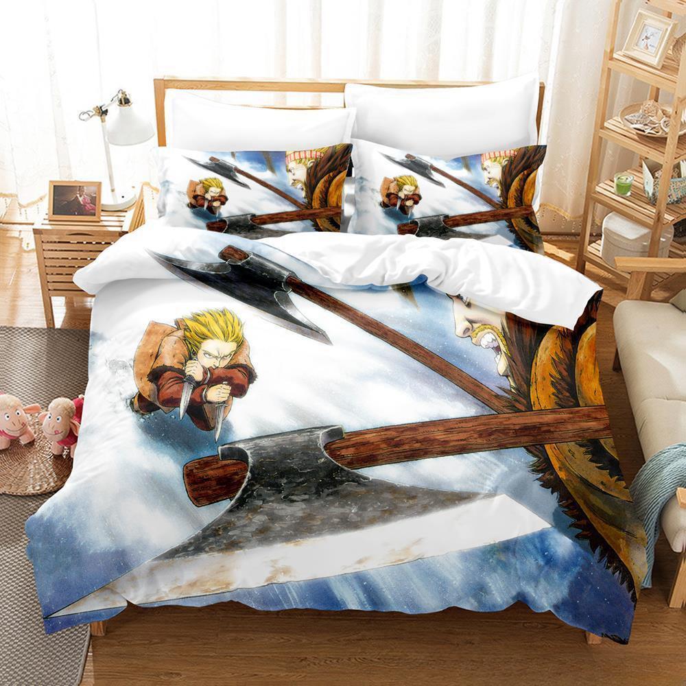 3d Print Anime Vinland Saga Bedding Set Single Twin Full Queen King Size Bed Set Adult Kid Bedroom Duvet cover Sets Home Textile