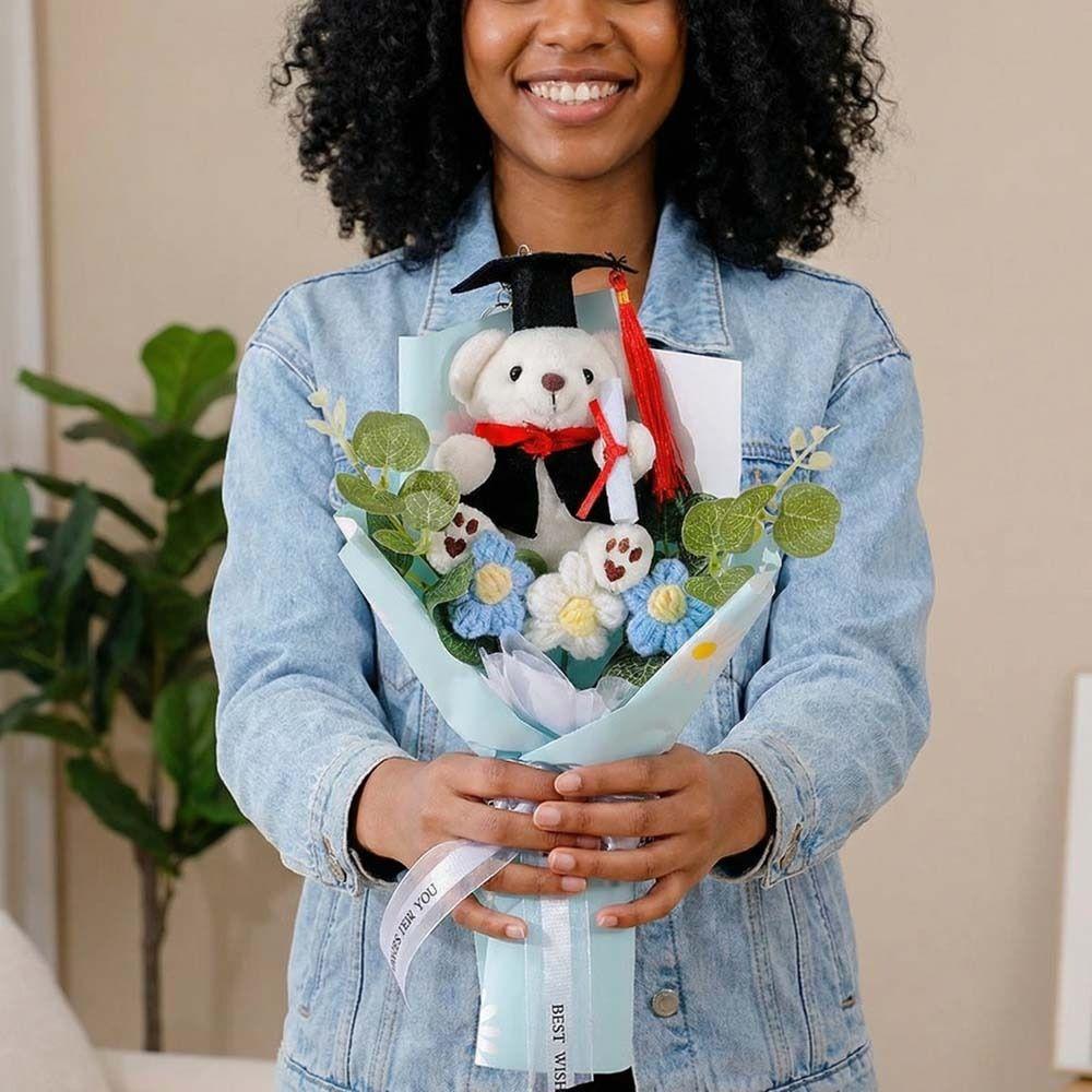 Cartoon Little Bear Doll Bouquet Stuffed Simulated Bear Doll Bouquet  Girlfriends