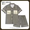 Women’s Cute Cotton Short Sleeve Pajama Set - Summer Style