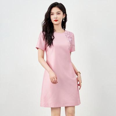 Romantic Hollowed-Out Embroidered Dress with Elegant Design for Women
