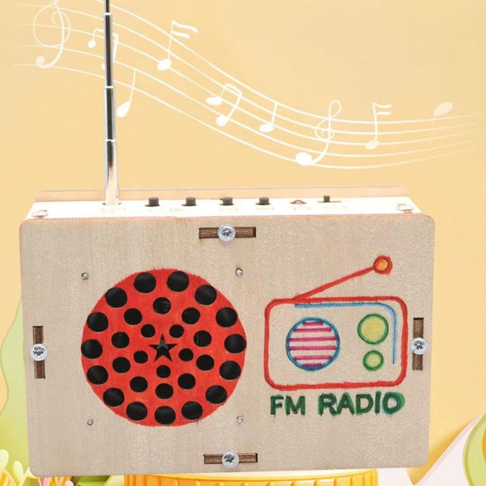 Steam Model Science Education Radio Handmade DIY Scientific Training FM Radio for Home