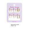 New European & American Gold C-Shaped 6-Piece Earring Set for Women