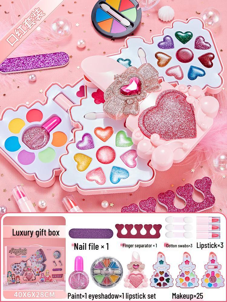 Kids' Makeup Set for Ages 3-6: Genuine Girls' Playhouse Toy with Lipstick 012/013