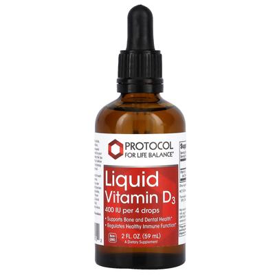 Flüssiges Vitamin D3, 400 IE, 59 ml(2 fl oz)
