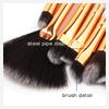 10 PCS Marble-Patterned Makeup Brushes for Even Powder Picking Multi-functional Set for Foundation Eyeshadow and Blush Set
