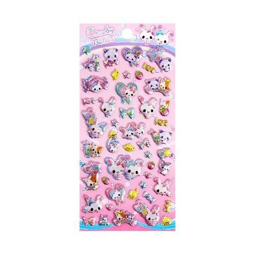 1Pc Cute Cartoon Ghost Family 3D Relief Stickers Fun Jelly Transparent Decoration for Phone Cases Children's DIY Crystal Sticker