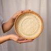 Handmade Round Bamboo Basket Tray and Plate for Creative Home Decoration