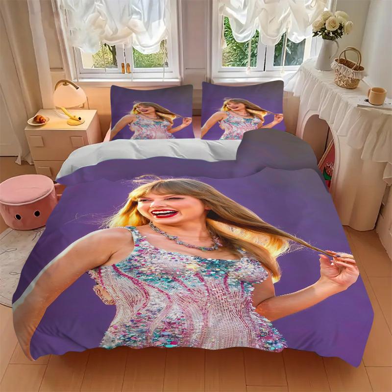 3Pcs Taylor Swift Performance Bedding Sets For All Sizes New 3D Printed Bed Cover Comforter Duvet Cover Pillowcase Bedroom Decoration