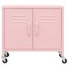 VidaXL Storage Cabinet Pink 60x35x56 Cm Steel 336265