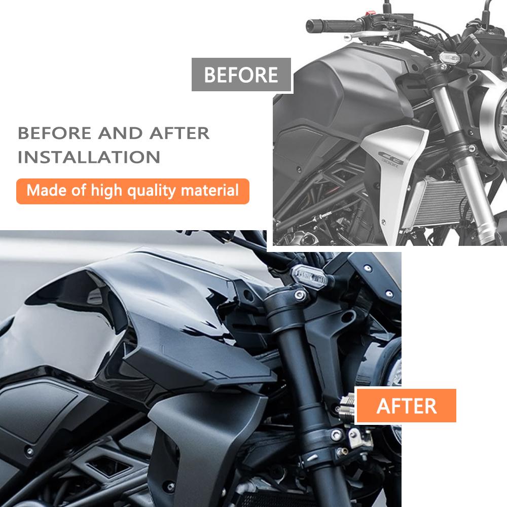 For Honda CB 300R 2019-2025 CB300R Motorcycle Frontal Spoilers Downforce Winglet Aerodynamic Wing Front Spoiler Side Spoilers