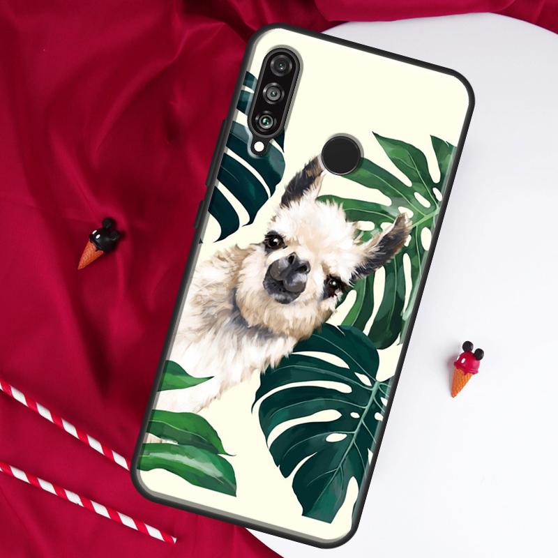 Cartoon Alpaca Llama For Huawei Nova Y61 Y70 Y90 Y60 Y72 Y91 12s 12i 11i 7i 8i 9 10 SE P60 Pro P30 P40 Lite Case