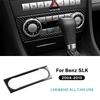 Autocollant de Garniture en Fibre de Carbone Vraiment Douce pour Mercedes Benz SLK R171 2004 2005 2006 2007 2008 2009 2010 Panneau de Commande Central de Voiture