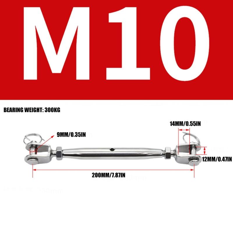 Heavy Duty Turnbuckles 304 Stainless Steel Closed Body Turnbuckles Long Last Performances for Professional Projects